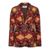Ohema Ohene Joshua Men's Slim Fit African Print Blazer-cubic