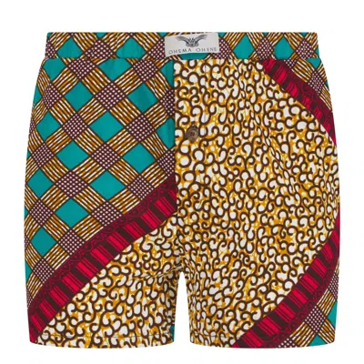Ohema Ohene Men's African Print Cotton Boxer Shorts – Nhyira