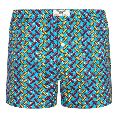 Ohema Ohene Men's Boxer Shorts-blue Cocobean