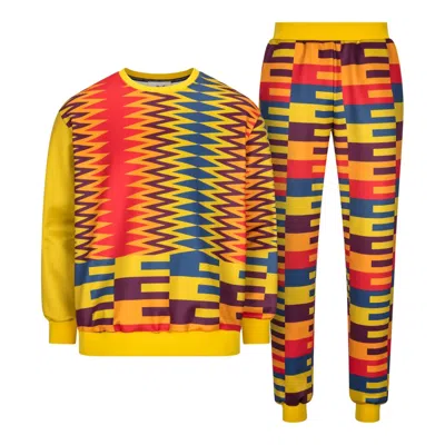 Ohema Ohene Unisex African Print Tracksuit Co-ord Set – Heritage Kente Print