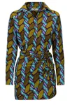 Ohema Ohene Women's Blue Davina Wrap Shirt Dress In Blue