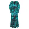 Ohema Ohene Women's Blue Victoria Split Leg Maxi Dress In Blue