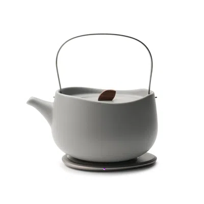 Ohom Leiph Self-heating Teapot Set - Soft Grey