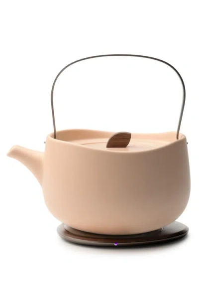 Ohom Leiph Self-heating Teapot Set In Rosy Apricot