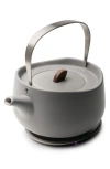Ohom Leiph Self-heating Teapot Set In Soft Gray