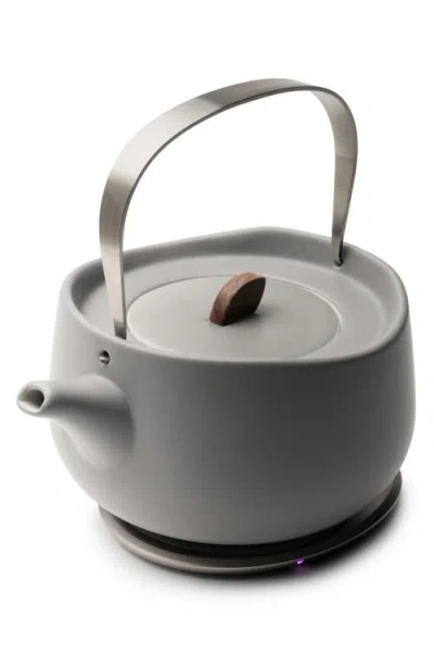 Ohom Leiph Self-heating Teapot Set In Soft Gray