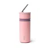 Ohom Self-purifying Straw Water Bottle In Pink/purple