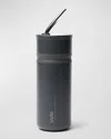 Ohom Self-purifying Straw Water Bottle In Charcoal Black