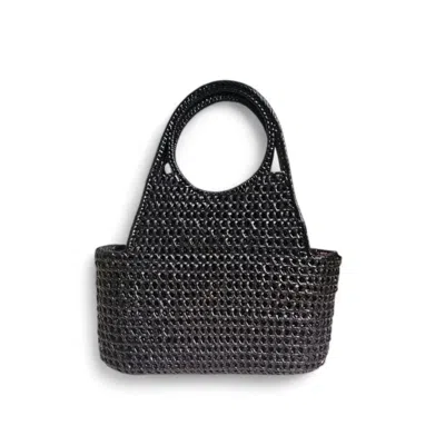 Ohsun Women's Aiko Rattan Bucket - Black