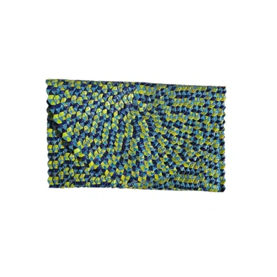 Ohsun Women's Blue Kenzie Straw Clutch - Tropics
