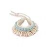 Ohsun Women's Blue / Neutrals Bene Cowrie Shell & Beaded Macrame Bracelet - Blue