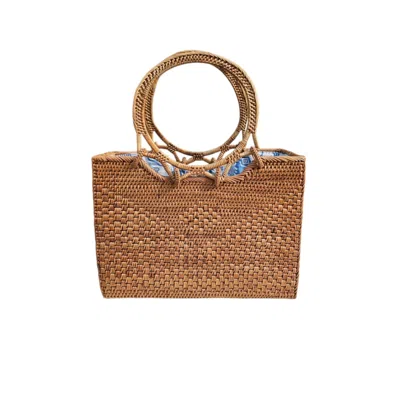 Ohsun Women's Brown Marais Rattan Tote