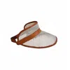 Ohsun Women's Brown / Neutrals Fifi Mesh Rattan & Leather Visor - Caramel