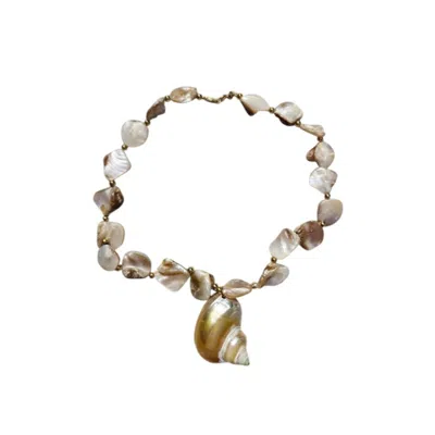 Ohsun Women's Neutrals Anse Shell Necklace In Yellow