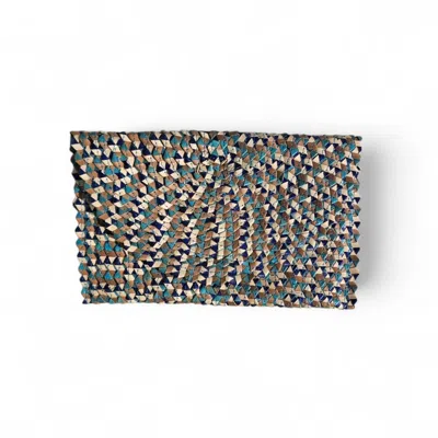 Ohsun Women's Neutrals / Blue Kenzie Straw Clutch - Oasis