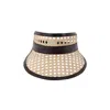 Ohsun Women's Neutrals / Brown Fifi Rattan & Leather Visor - Coffee