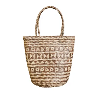 Ohsun Women's Neutrals / Brown Manta Mini Beach Bucket - Natural