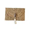 Ohsun Women's Neutrals Moana Tiger Shell & Straw Clutch In White