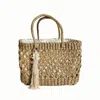 Ohsun Women's Neutrals Nessa Tassel Tote In White