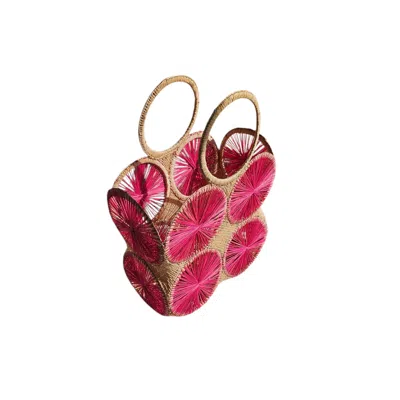 Ohsun Women's Neutrals / Pink Mimosa Xl Raffia Beach Tote - Pink