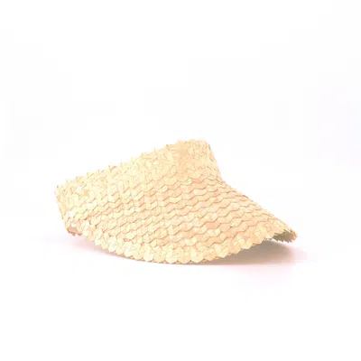 Ohsun Women's  Straw Visor - White In Neutral