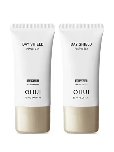 Ohui Day Shield Perfect Sun Black Sunscreen (set Of Two) In White