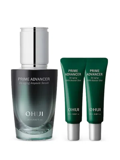 Ohui Prime Advancer De-aging Set (set Of Three) In White