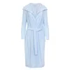 Shop Oh!zuza Night&day Blue Midi Length Hooded Bathrobe - Cotton Terry