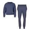 Oh!zuza Night&day Blue Short Sweatshirt & Sweatpants Set In Blue