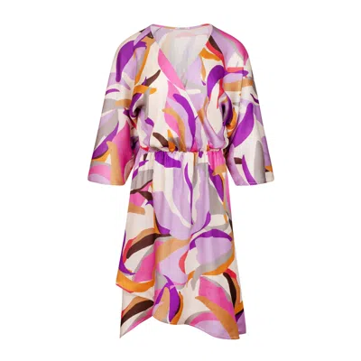 Oh!zuza Night&day Women's Asymmetric Deep V-neck Dress In Multi