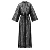 Oh!zuza Night&day Women's Black Lace Maxi Robe In Black