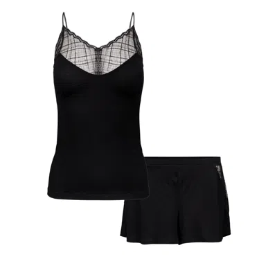 Oh!zuza Night&day Women's Black Lace Pajama Set
