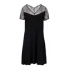 Oh!zuza Night&day Women's Black Lace Trim Nightshirt In Black