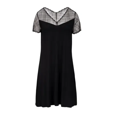 Oh!zuza Night&day Women's Black Lace Trim Nightshirt