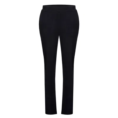 Oh!zuza Night&day Women's Black Long Ribbed Lounge Pants