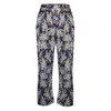 Oh!zuza Night&day Women's Blue / Brown Silk Pajama Trousers – Deep Navy Paisley In Multi