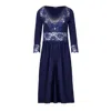 Oh!zuza Night&day Women's Blue Midi Viscose Nightgown - Navy In Blue