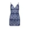 Oh!zuza Night&day Women's Blue Midnight Temptation – Lace Mini Slip - Navy