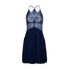 Oh!zuza Night&day Women's Blue Navy Lace-trimmed Camisole Nightgown In Blue