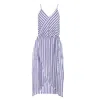 Oh!zuza Night&day Women's Blue Stripe Cotton Summer Dress In Blue
