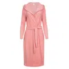 Oh!zuza Night&day Women's Cotton Terry Hooded Robe - Rose Gold In Rose Gold