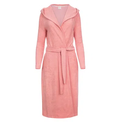 Oh!zuza Night&day Women's Cotton Terry Hooded Robe - Rose Gold