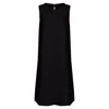 Oh!zuza Night&day Women's Echo – Black Viscose Midi Dress With Pockets In Black