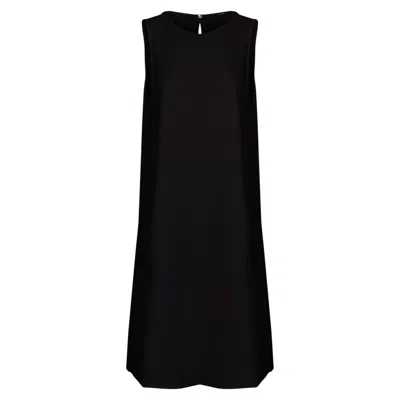 Oh!zuza Night&day Women's Echo – Black Viscose Midi Dress With Pockets