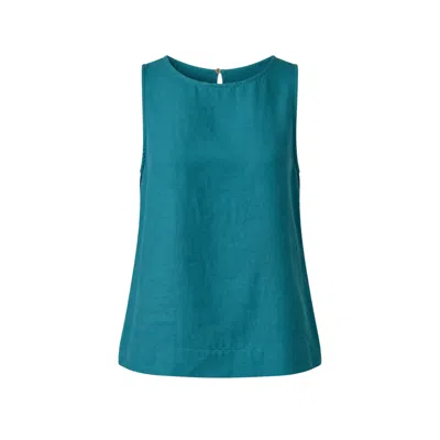 Oh!zuza Night&day Women's Green / Blue Echo Viscose Top Wide Straps - Turquoise