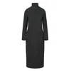 Oh!zuza Night&day Women's Green Long-sleeved Turtleneck Dress - Elegance Meets Comfort In Green