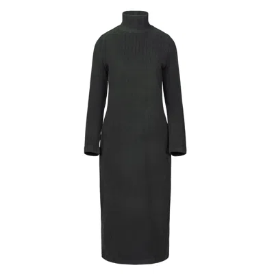Oh!zuza Night&day Women's Green Long-sleeved Turtleneck Dress - Elegance Meets Comfort