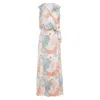 Oh!zuza Night&day Women's Green / Yellow / Orange Long Wrap Satin Dress - Ecovero Viscose In Green/yellow/orange