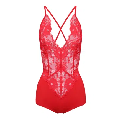 Oh!zuza Night&day Women's Lace Intimate Bodysuit - Red