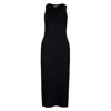 Oh!zuza Night&day Women's Long Ribbed Sleeveless Dress - Black In Black